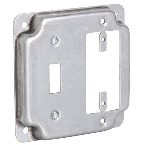 hubbell raco 2-gang square metal electrical box cover|raco electrical box covers.